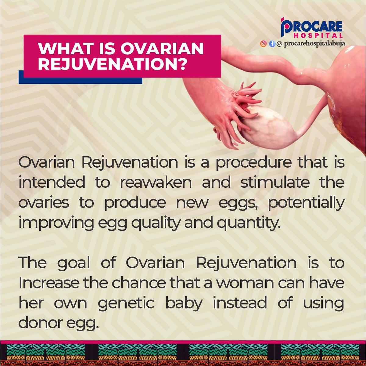 Unlocking Hope Ovarian Rejuvenation at Procare Hospital Abuja